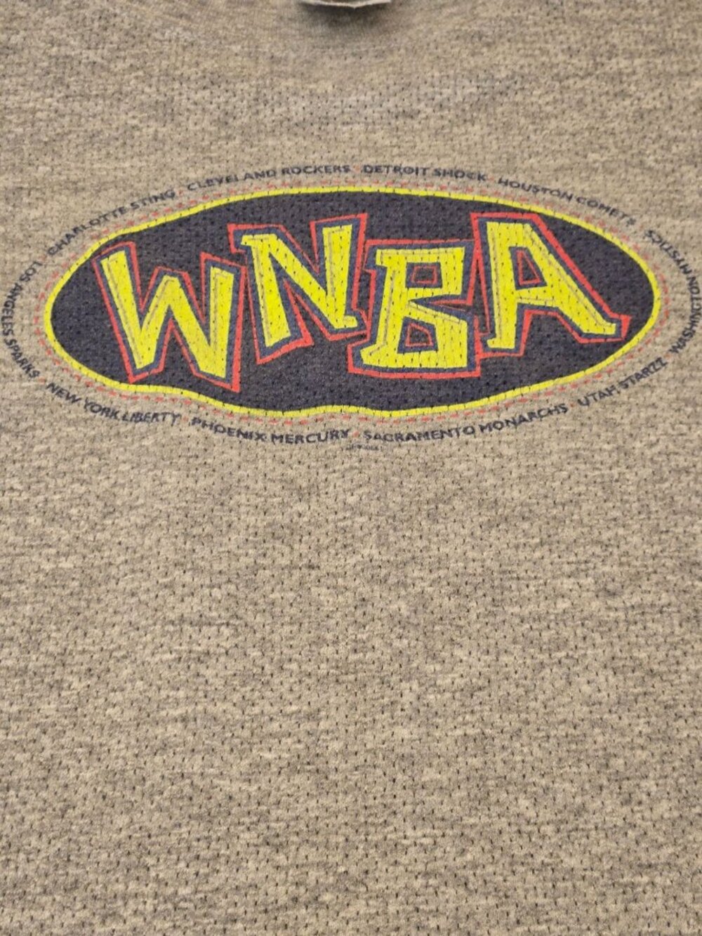 Vintage Champion WNBA Tshirt Y2K Basketball  Promo Shirt Cotton Mesh 90s - Picture 10 of 16